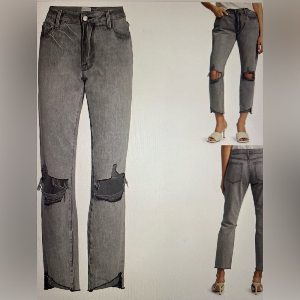 NWT Frame LeGarcon Crop Boyfriend Jeans Sz 26